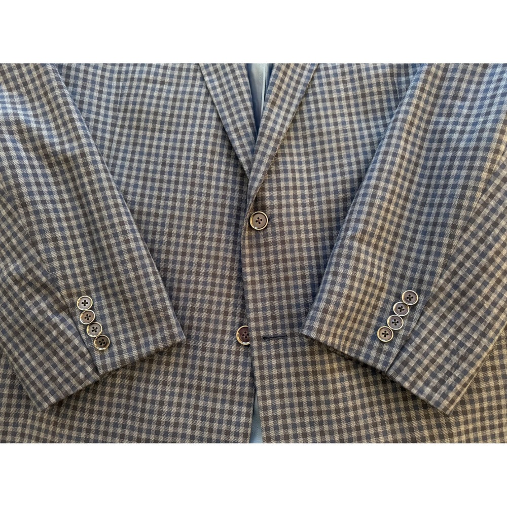 Oak Hill Sport Coat Mens 3XLT (54-56) Blue Check Two-Button Blazer Jacket‎ - Picture 7 of 14